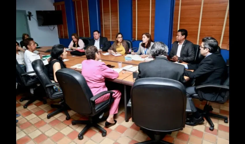 Foto ilustrativa de los presentes en la reunión. 