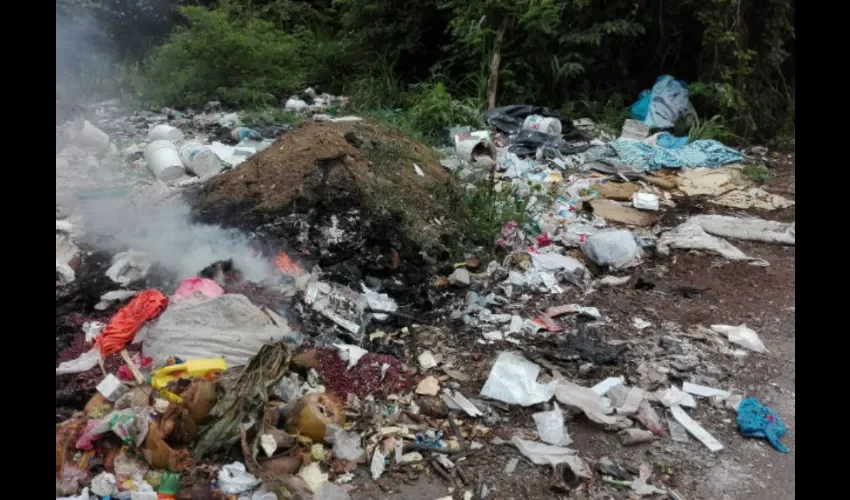 Foto ilustrativa de la cantidad de basura en el lugar. 