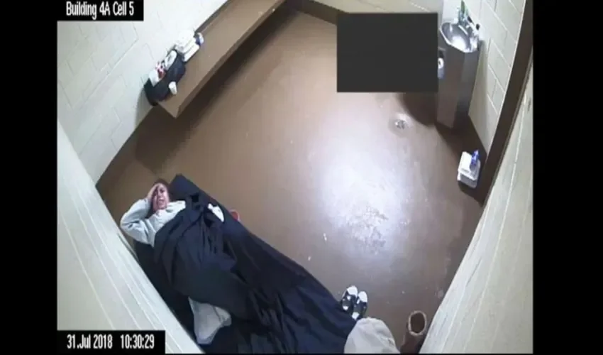 Foto ilustrativa del video de  la cámara de seguridad difundido por la demandante. 