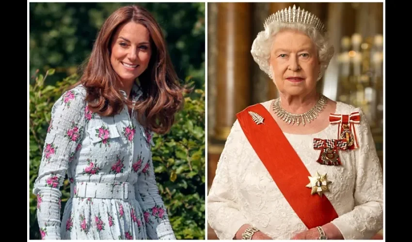 Kate Middleton y la reina Isabel II.