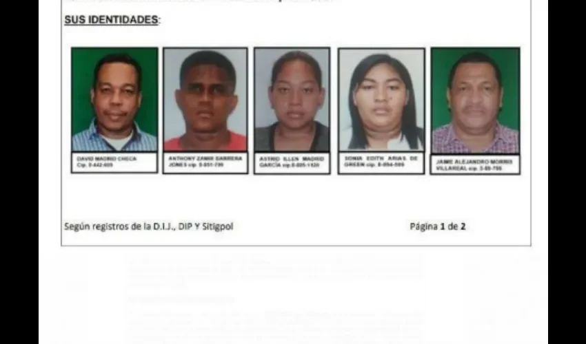 Foto ilustrativa de los detenidos. 