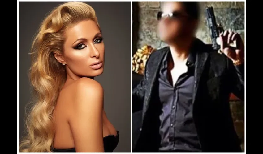 Paris Hilton y José Rodrigo Aréchiga Gamboa, conocido como Chino Antrax.