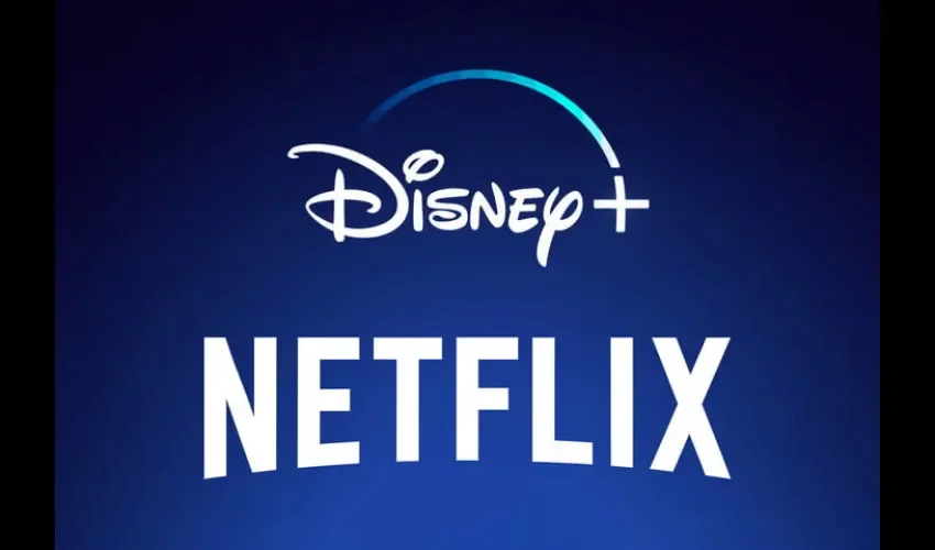 Foto ilustrativa de ambos logos de las grandes del streaming. 