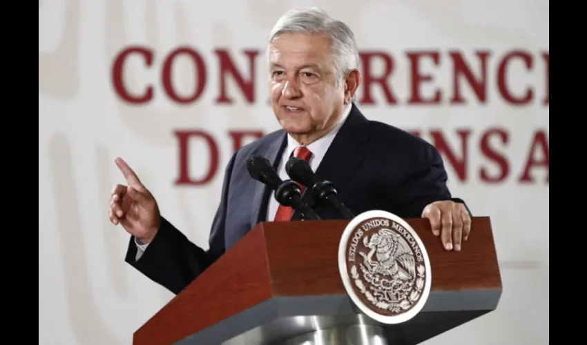 Andrés Manuel López Obrador, presidente de México durante una conferencia de prensa matutina desde Palacio Nacional (EFE).