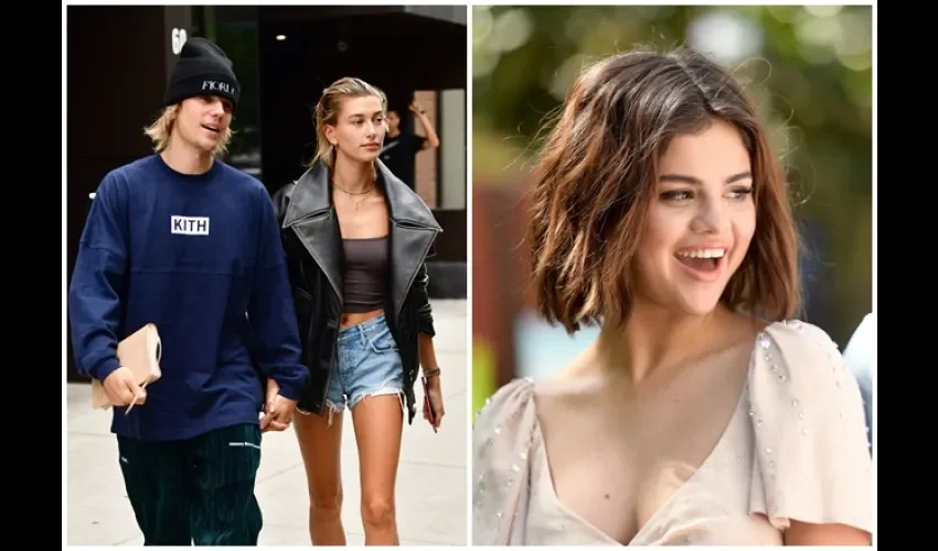 Hailey Bieber, Justin y Selena Gómez