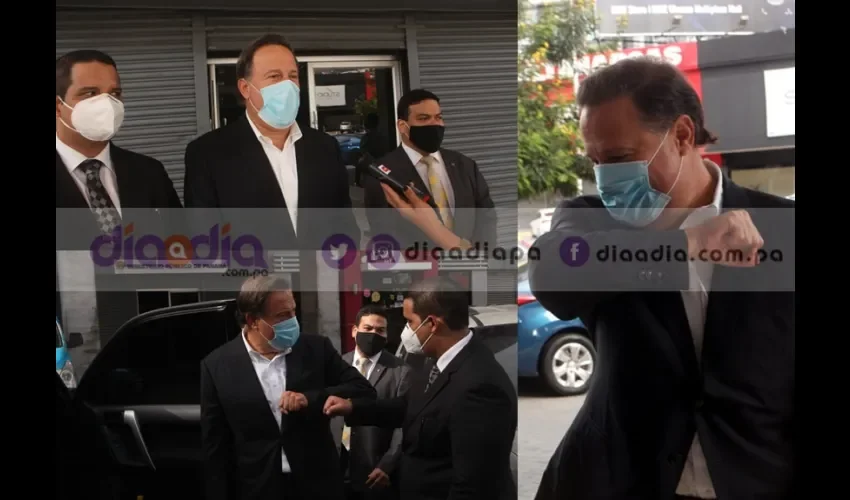 Llegada del expresidente Juan Carlos Varela al Ministerio Público. Foto: Víctor Arosemena