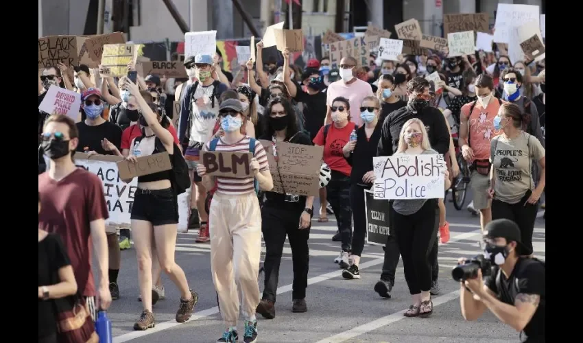 Foto ilustrativa de las protestas en Estados Unidos. 