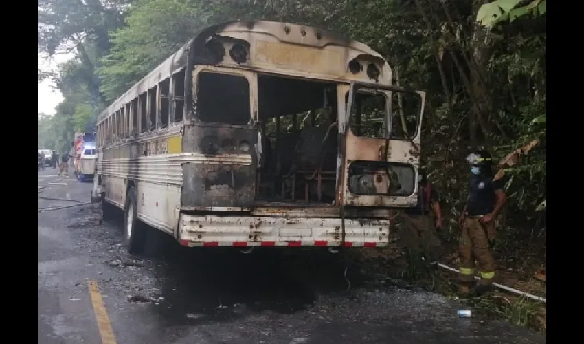 Foto ilustrativa del bus afectado. 