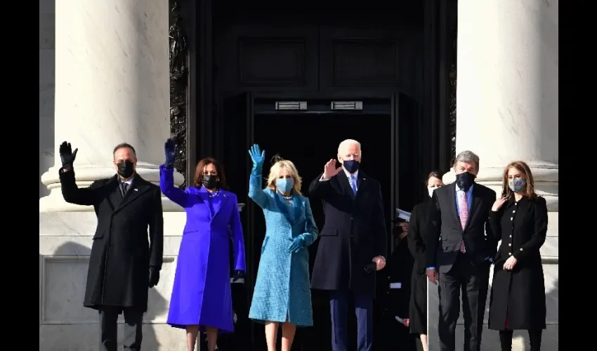 Foto ilustrativa de la llegada de Biden y Harris. EFE 