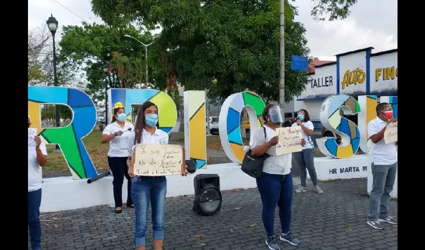 Foto ilustrativa de la protesta. 