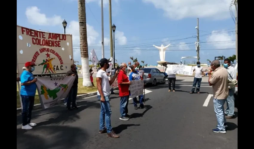 Foto ilustrativa de la protesta. 