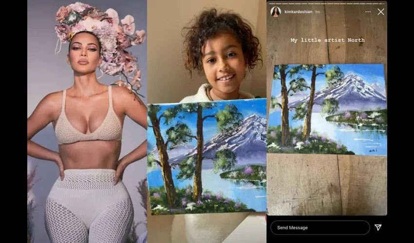 Foto ilustrativa de Kim y su hija North. 