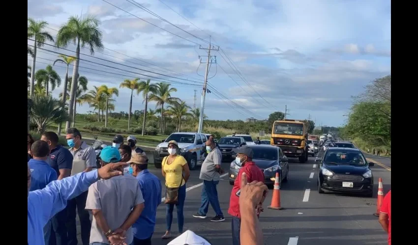 Foto ilustrativa de la protesta. 