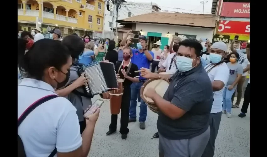 Foto ilustrativa de la protesta. 
