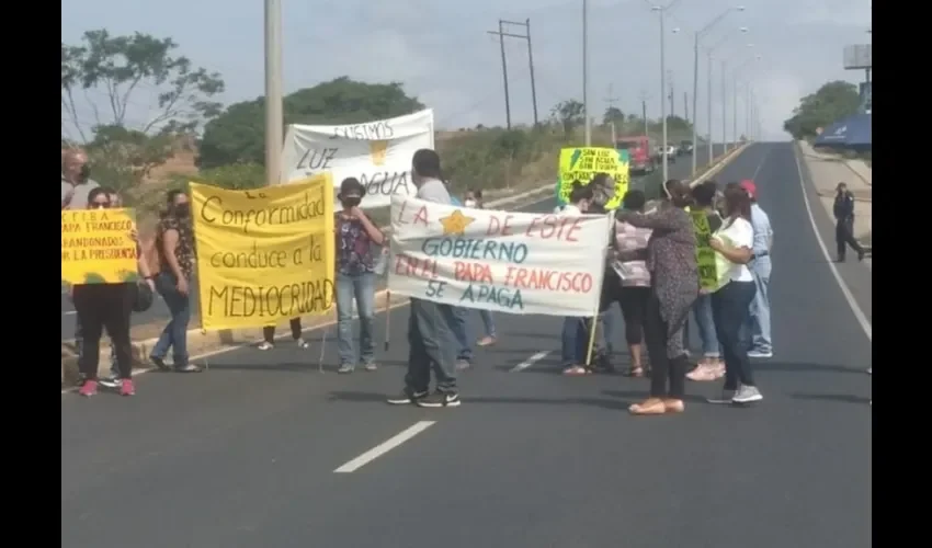 Foto ilustrativa de la protesta. 