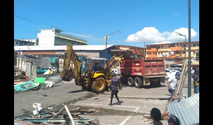 Foto ilustrativa de la demolición. 