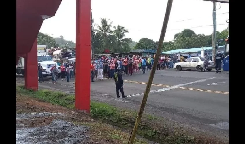 Foto ilustrativa de la protesta. 