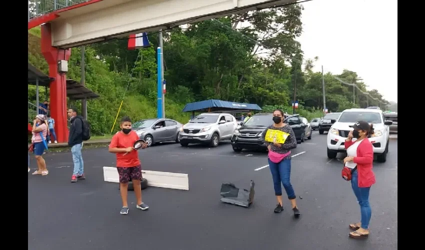 Foto ilustrativa de la protesta. 