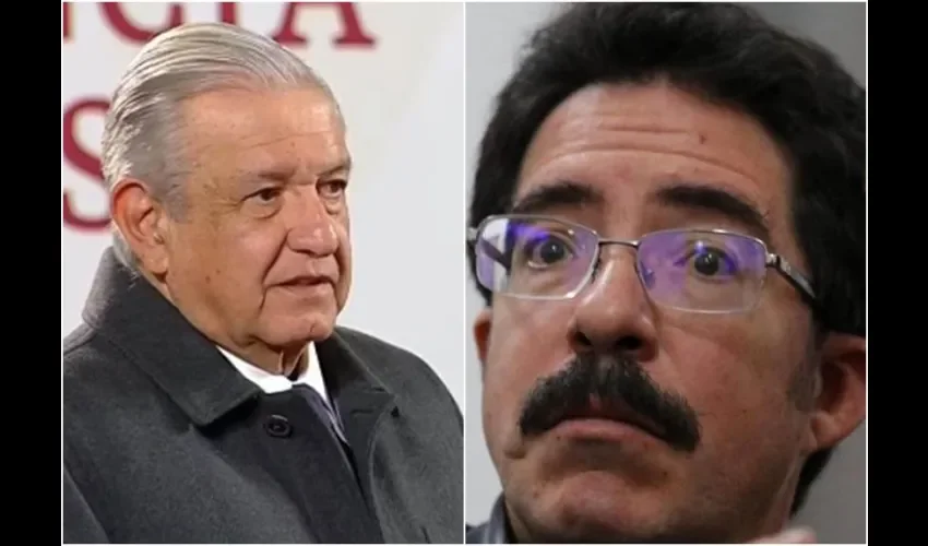 Presidente de México, Andrés Manuel López Obrador y Pedro Salmerón. 