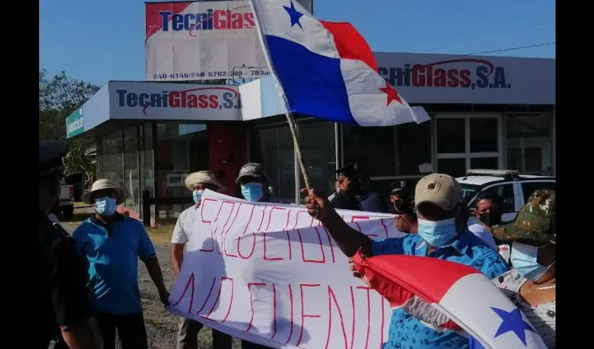 Foto ilustrativa de la protesta. 