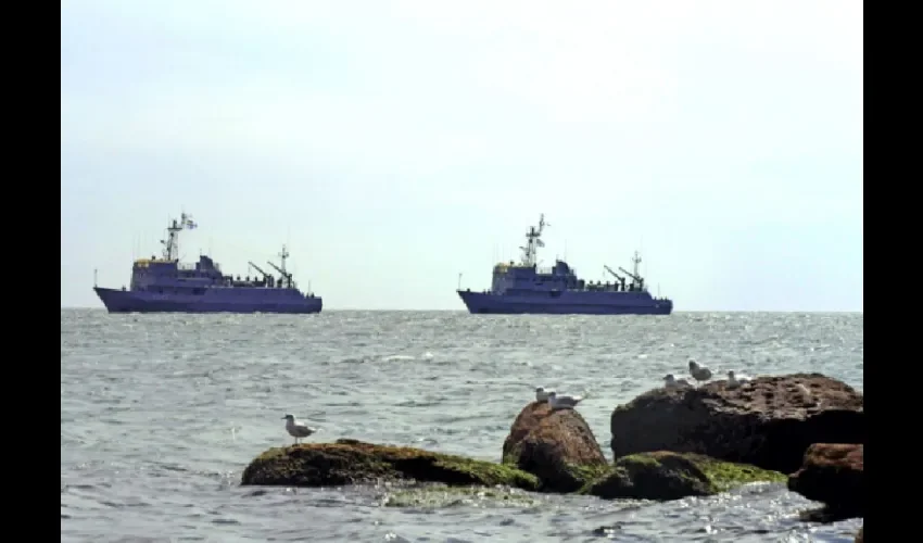 Foto ilustrativa de barcos de la Armada de Ucrania frente a las costas de Odesa, en el Mar Negro. Cortesía