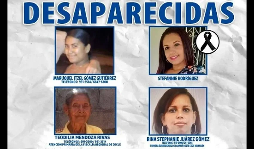 En los primeros tres meses de 2022 se han reportado 4 mujeres desaparecidas en Panamá.