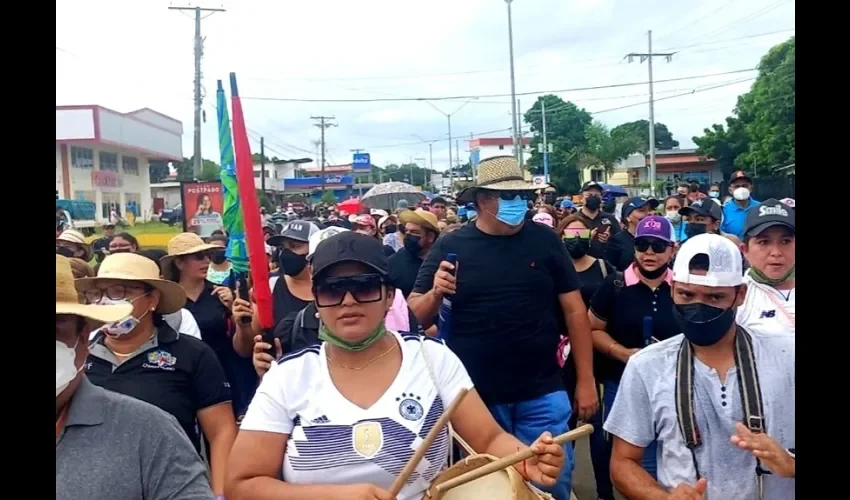 Foto ilustrativa de la protesta. 