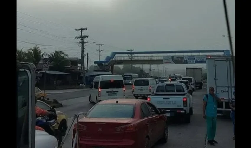 Vista de los tranques provocados por los cierres de calles. 