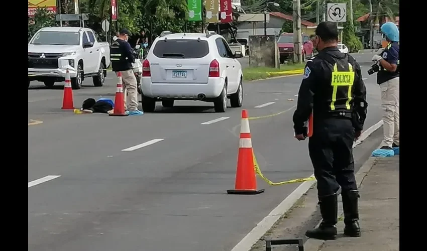 Vista del área del accidente.