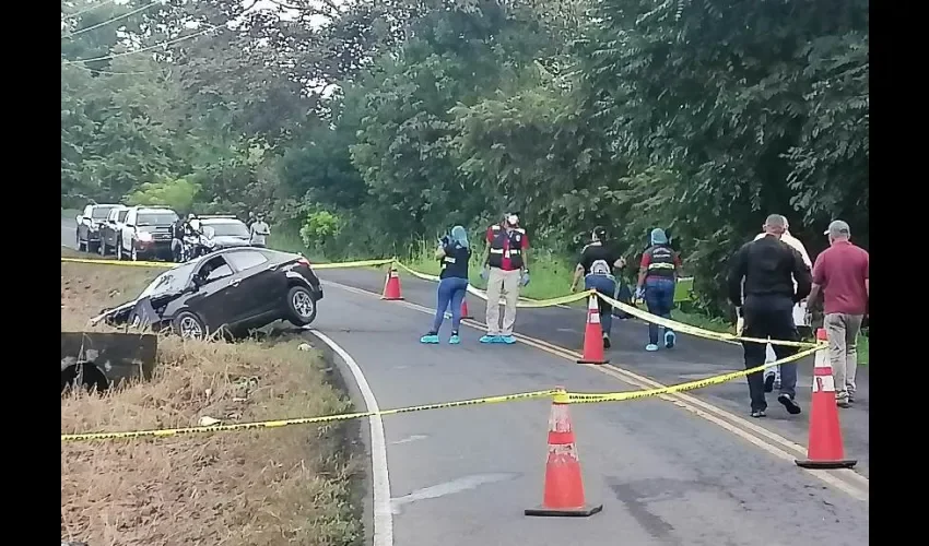 Vista del área del accidente. 