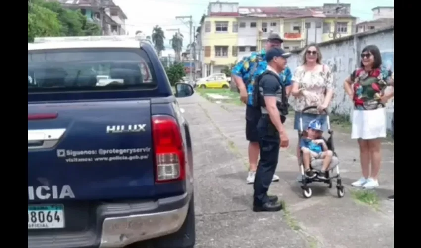 Vista de la inspección de la policía. 