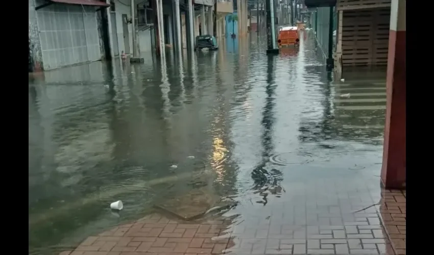 Vista de las inundaciones.