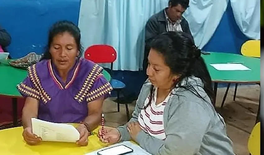 Vista de los talleres a las familias. 