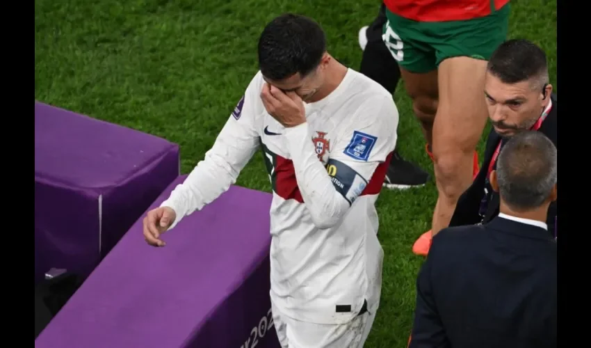 Cristiano Ronaldo se vio afligido durante su derrota. 