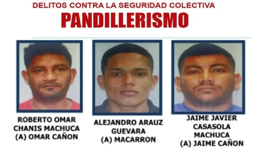 Tres de los más buscados en Panamá. 