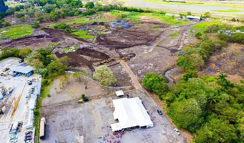 Vista del área donde se colocará la infraestructura.