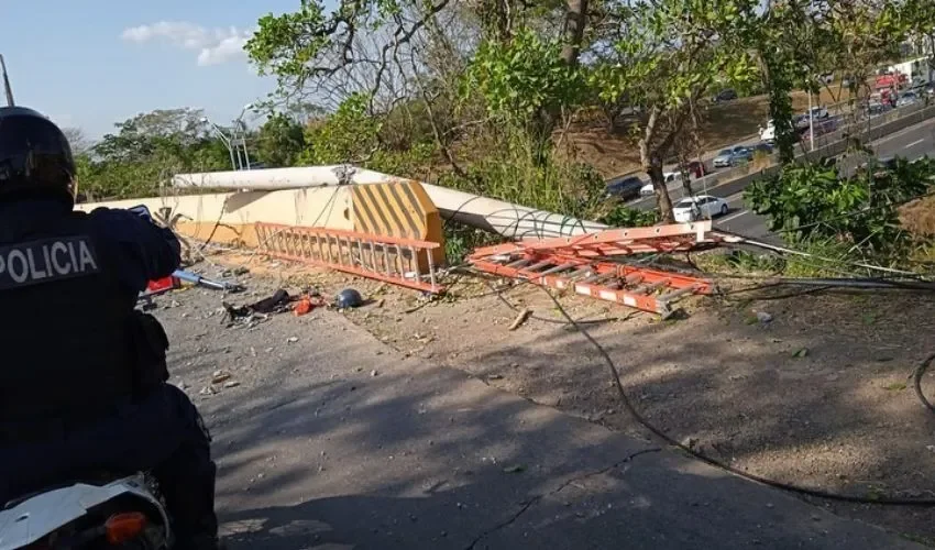 El área fue acordonada por las autoridades. Foto: Tráfico Panamá