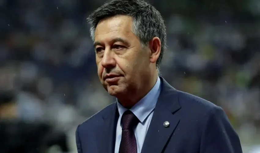 Josep María Bartomeu durante un juego. 