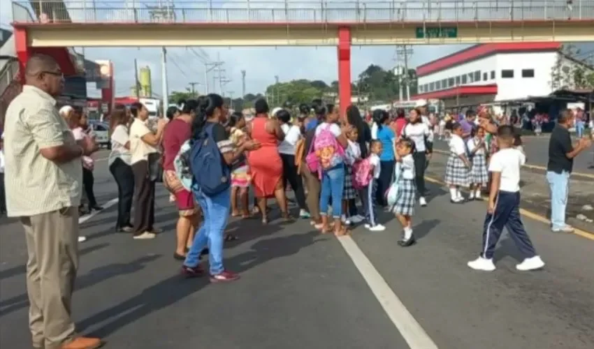 Vista de las protestas. 