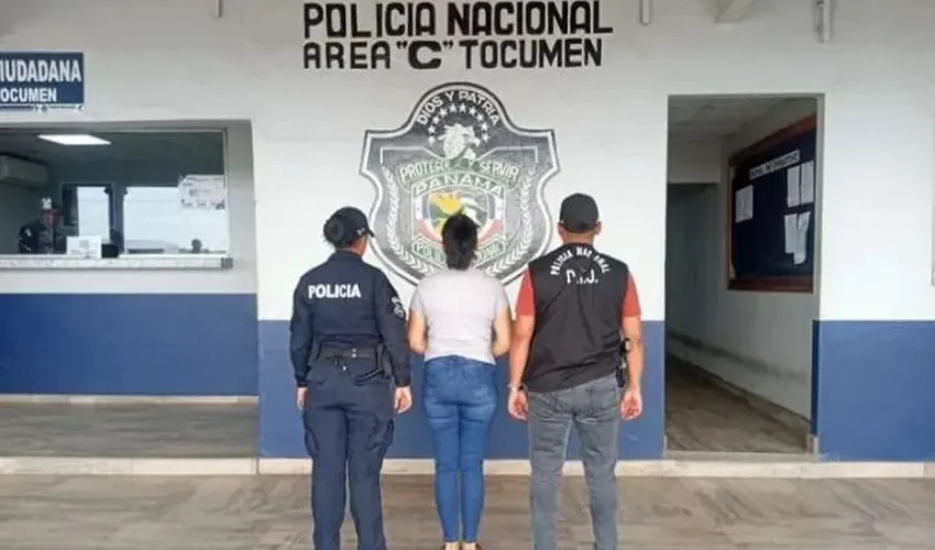 Vista de la detención de la mujer. 