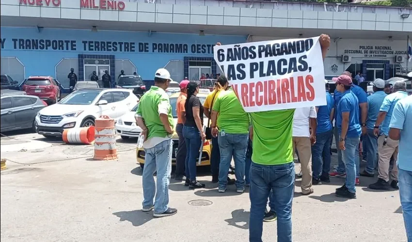 Vista de la protesta. 