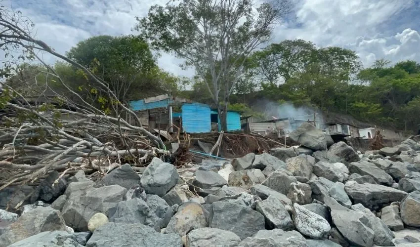 Las casas están en zona de peligro. 