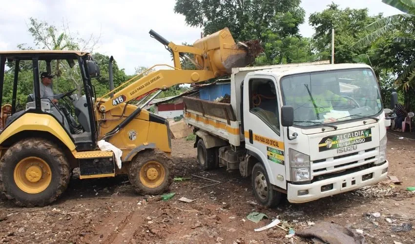 Personal del Municipio se trasladó a la zona. 