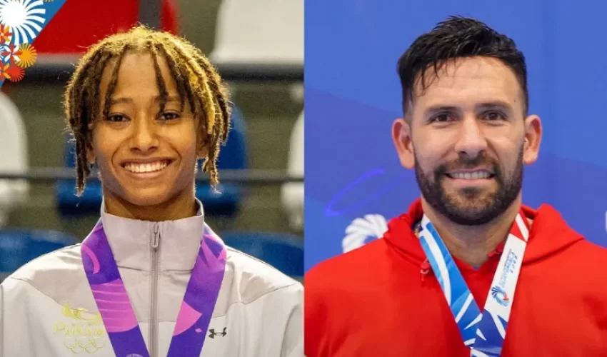 Abanderados Yusneiry Agrazal y Arturo Dorati. Fotos: COP. 