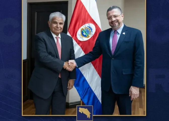  José Raúl Mulino fue recibido por el presidente de Costa Rica 