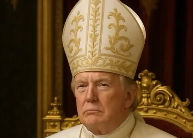  Conferencia católica en Estados Unidos acusa a Trump de burlarse de la fe por foto vestido de papa 