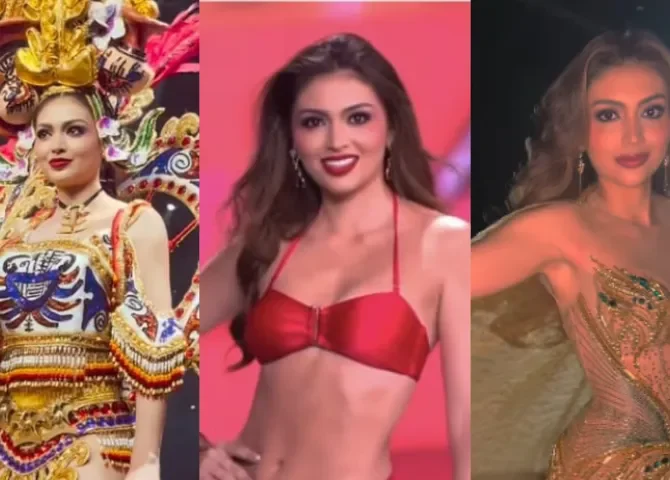  Mirna Caballini conquista su pasarela en traje nacional, de baño y noche en Miss Universe 2025 