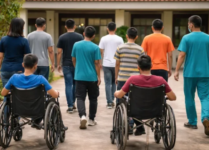  Trasladan a 10 jóvenes con discapacidad desde Tocumen hacia hogar en Chitré 