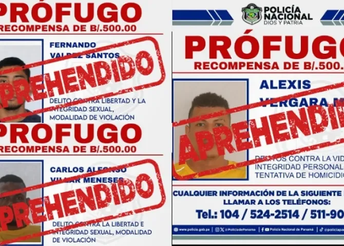  Recapturan a tres reclusos fugados de La Joyita en Pacora 