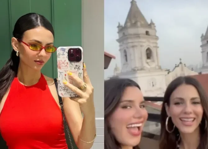   Victoria Justice disfruta del Casco Antiguo y se anima hasta a bailar salsa durante su visita al país  